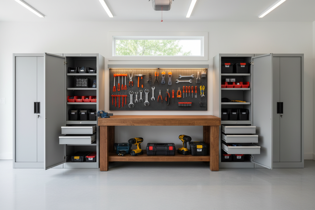 Dual Cabinet Workspace