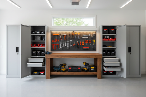 Dual Cabinet Workspace