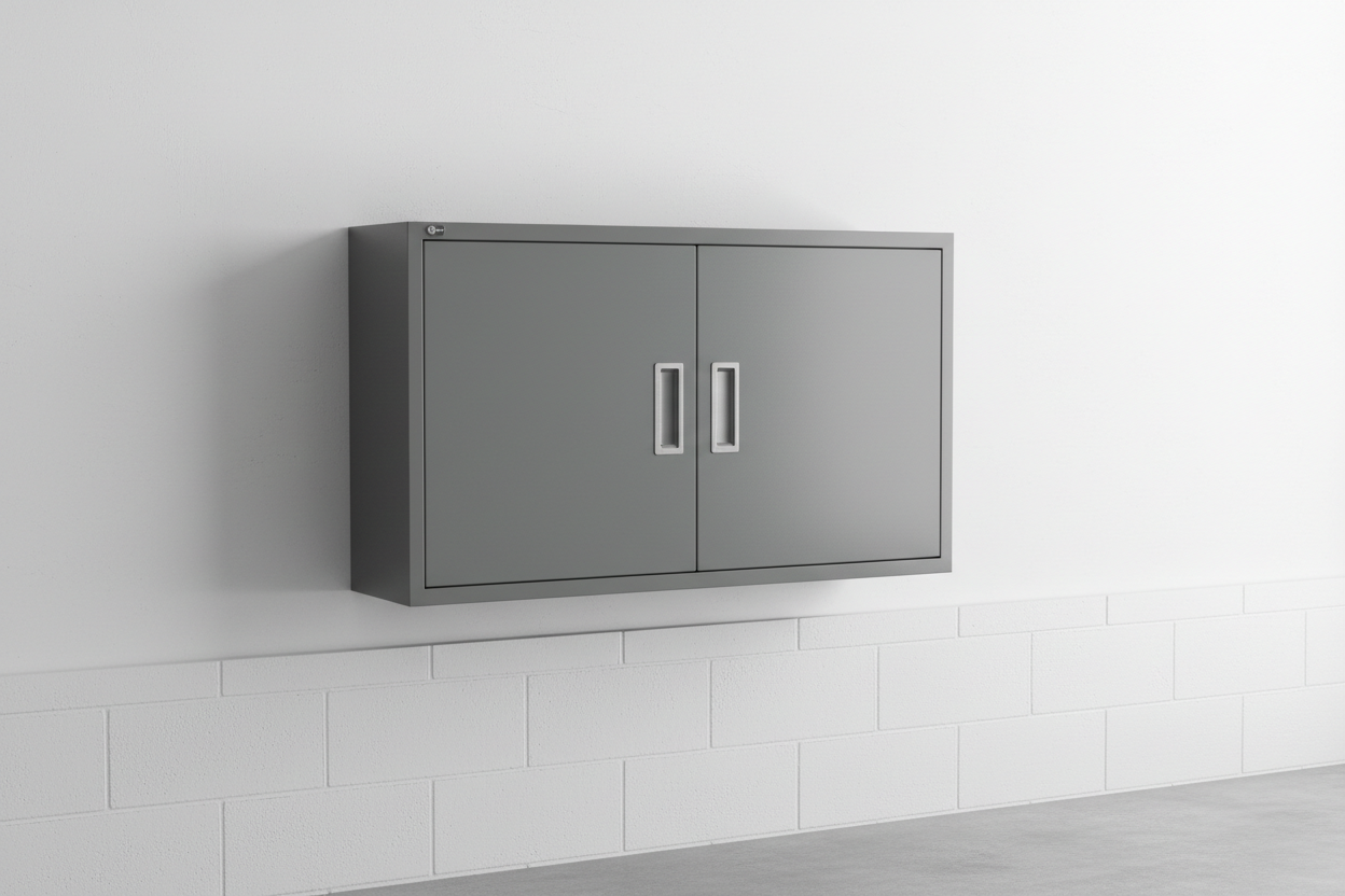 Wall-mounted garage cabinet